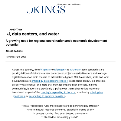 AI, data centers, and water