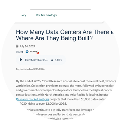 How many data centers are there and where are they being built?