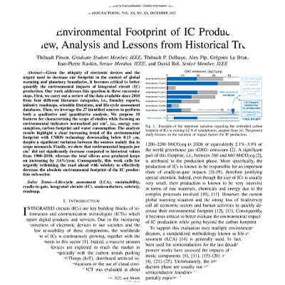 The Environmental Footprint of IC Production: Review, Analysis, and Lessons from Historical Trends
