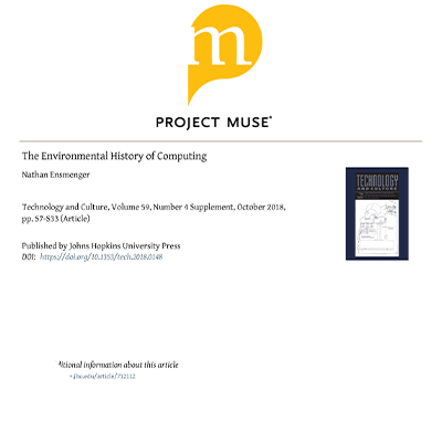 The Environmental History of Computing